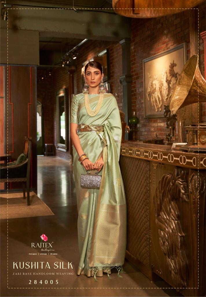 Rajtex Kushita Silk Heavy Wedding Wear Fancy Latest Saree Collection